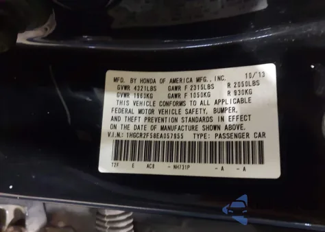 2014 Honda Accord Sport z USA, uszkodzony, nr VIN 1HGCR2F58EA057955